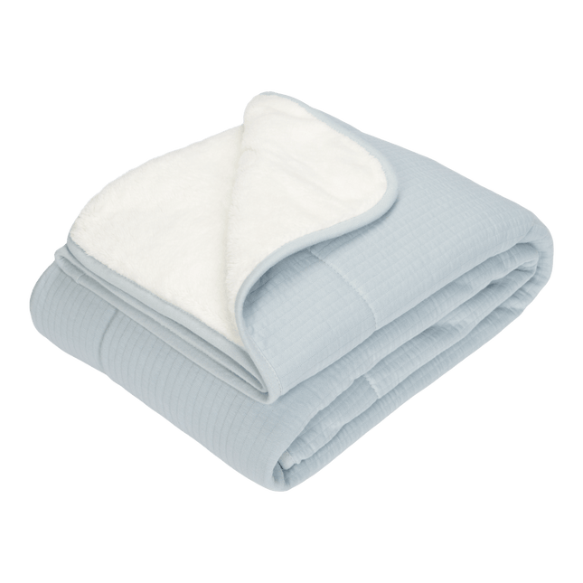 Little Dutch Wiegdeken Pure Soft Blue - Little Dutch - Babywinkel - 8718734811084