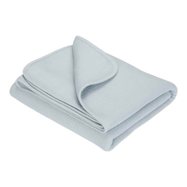 Little Dutch Wiegdeken Zomer Pure Soft Blue koop je bij Babywinkel