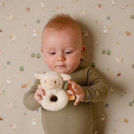 Little Dutch Zachte Ringrammelaar Schaap Little Farm - Little Dutch - Babywinkel - 8713291888319