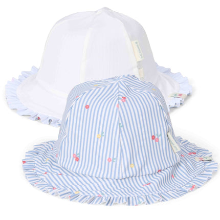 Little Dutch Zonnehoedje Baby Omkeerbaar Sunny Flowers Blue - Babywinkel - 8721122575291
