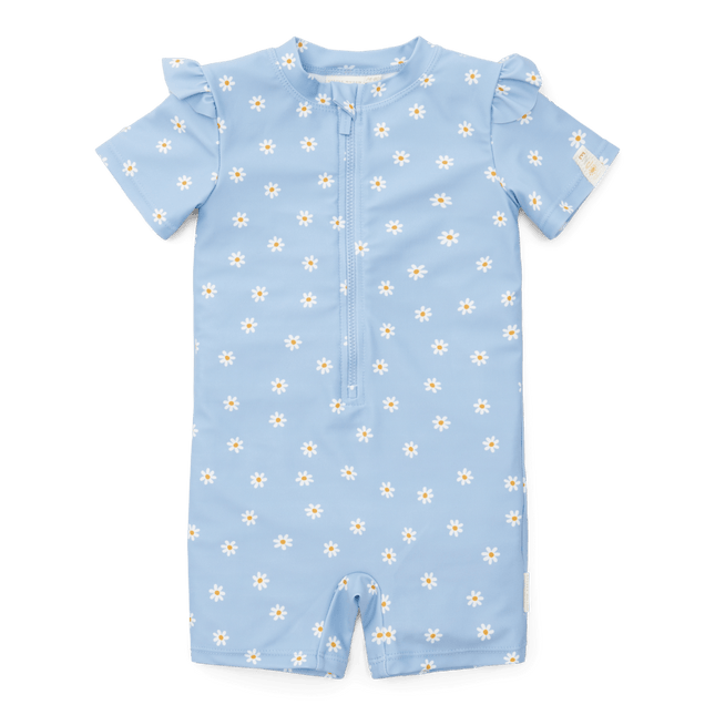 Little Dutch Zwempak Kind Korte Mouwen Ruches Daisies Blue - Little Dutch - Babywinkel - 8720986871914