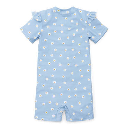 Little Dutch Zwempak Kind Korte Mouwen Ruches Daisies Blue - Little Dutch - Babywinkel - 8720986871914