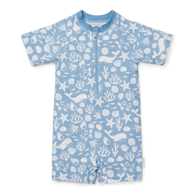 Little Dutch Zwempak Kind Korte Mouwen Sea Life Ocean Blue - Babywinkel - 8721122572788