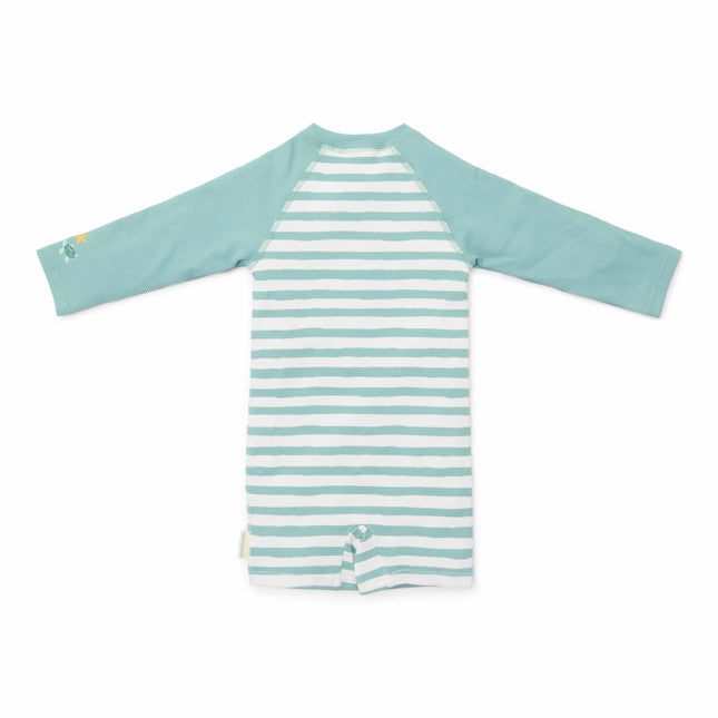 Little Dutch Zwempak Kind Lange Mouwen Stripes Surf Blue - Babywinkel - 8721122572740