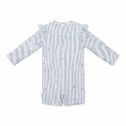 Little Dutch Zwempak Kind Lange Mouwen Sunny Flowers Blue - Babywinkel - 8721122573990