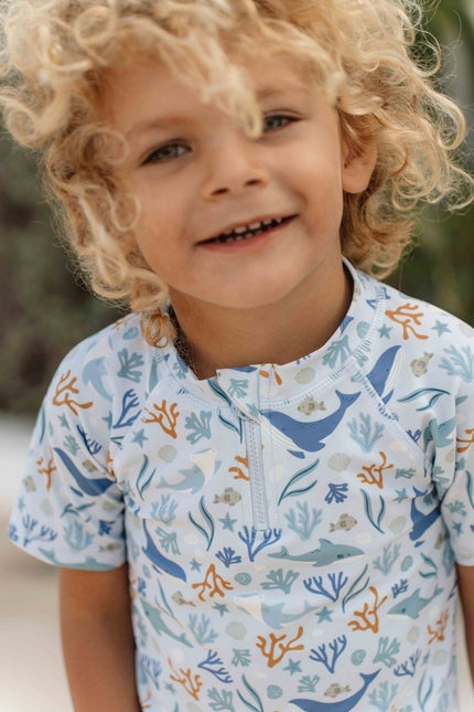 Little Dutch Zwemshirt Kind Korte Mouwen Ocean Dreams Blue - Little Dutch - Babywinkel - 8720986871051