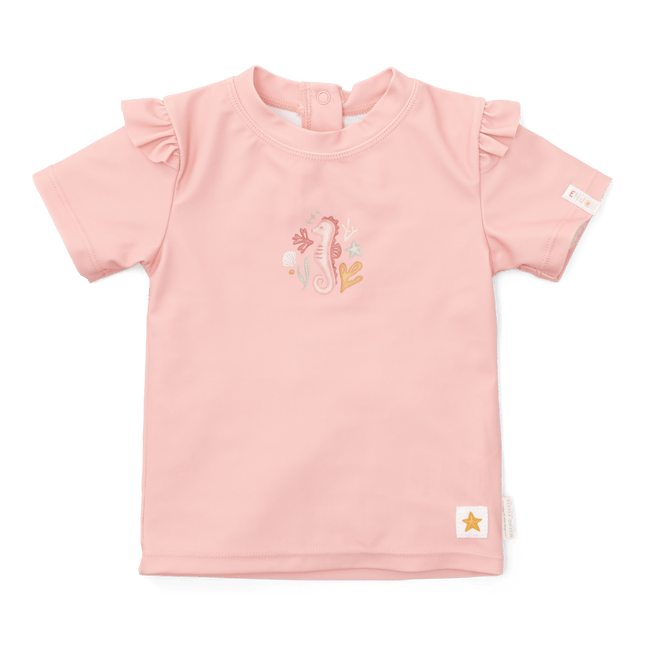 Little Dutch Zwemshirt Kind Korte Mouwen Ruches Seahorse Pink - Little Dutch - Babywinkel - 8720986872355