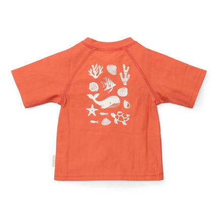 Little Dutch Zwemshirt Kind Korte Mouwen Sea Life Coral Red - Babywinkel - 8721122573143