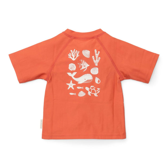Little Dutch Zwemshirt Kind Korte Mouwen Sea Life Coral Red - Babywinkel - 8721122573143