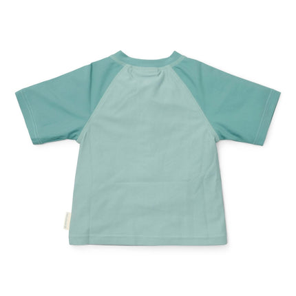 Little Dutch Zwemshirt Kind Korte Mouwen Seashells Surf Blue - Babywinkel - 8721122573181