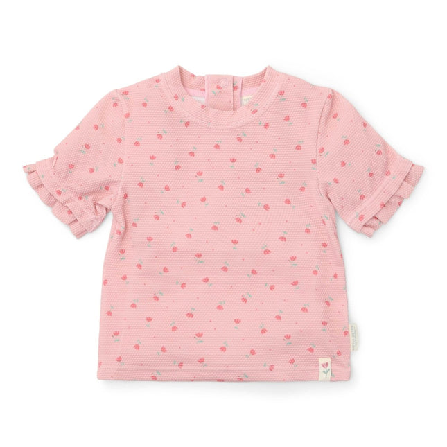 Little Dutch Zwemshirt Kind Korte Mouwen Sunny Flowers Blush - Babywinkel - 8721122574317