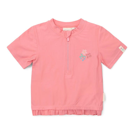 Little Dutch Zwemshirt Kind Korte Mouwen Sunny Flowers Rouge - Babywinkel - 8721122574355