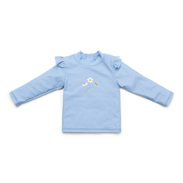 Little Dutch Zwemshirt Kind Lange Mouwen Ruches Blue Daisies - Little Dutch - Babywinkel - 8720986872515