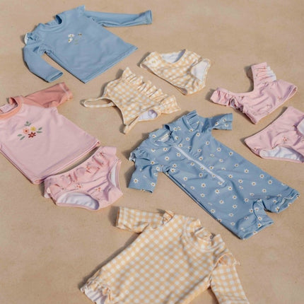 Little Dutch Zwemshirt Kind Lange Mouwen Ruches Blue Daisies - Little Dutch - Babywinkel - 8720986872515
