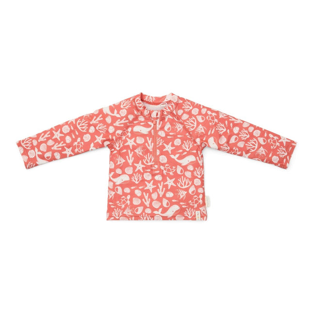 Little Dutch Zwemshirt Kind Lange Mouwen Sea Life Coral Red - Babywinkel - 8721122572948
