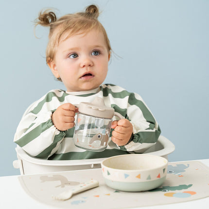 Lopende mouwen met zakken Strepen Groen koop je bij Babywinkel