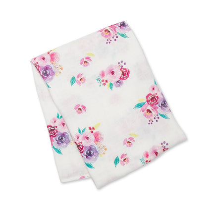 Lulujo Hydrofiele Doek Met Muts En Sticker Posies - Lulujo - Babywinkel - 628233456403