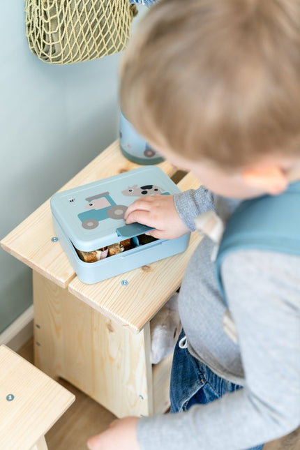 Lunch box w/divider Blue Tiny farm - Babywinkel - 5712643059820