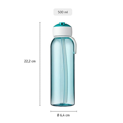 Mepal Waterfles Kind Flip - Up Campus 500ml Turquoise - Mepal - Babywinkel - 8711269999760