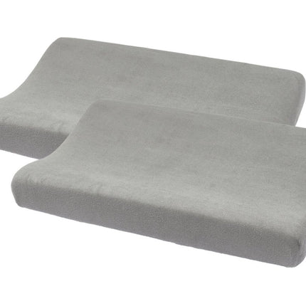 Meyco Aankleedkussenhoes 2St Basic Badstof Grey - Meyco - Babywinkel - 4054703512045