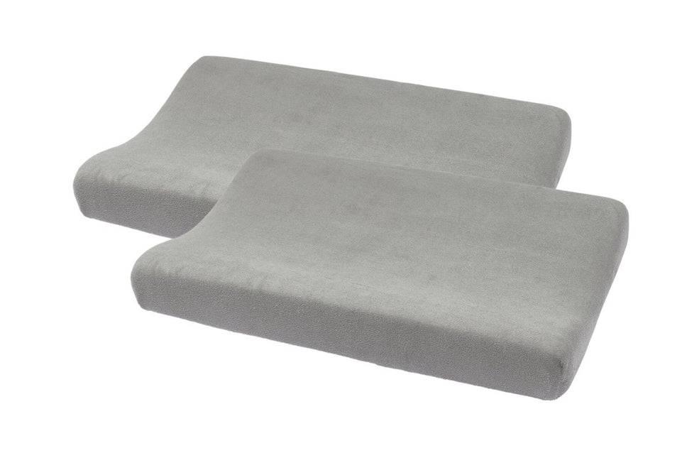Meyco Aankleedkussenhoes 2St Basic Badstof Grey - Meyco - Babywinkel - 4054703512045