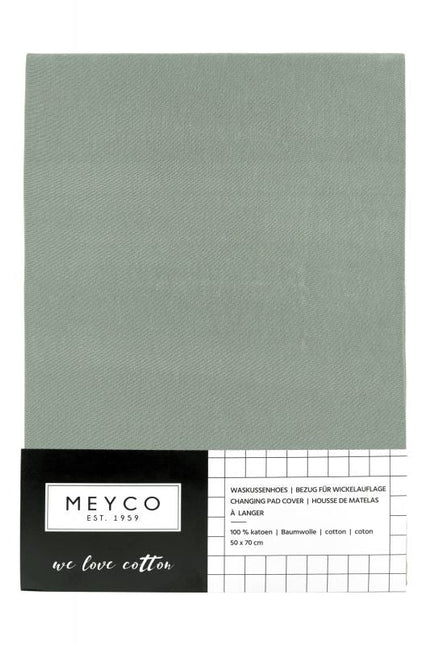 Meyco Aankleedkussenhoes Basic Jersey Stone Green - Meyco - Babywinkel - 4054703860221