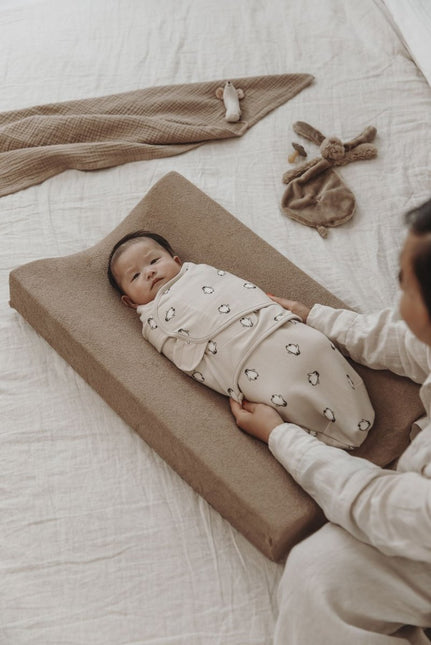 Meyco Baby Uni Aankleedkussenhoes Badstof Taupe 50X70Cm - Meyco - Babywinkel - 4054703031119