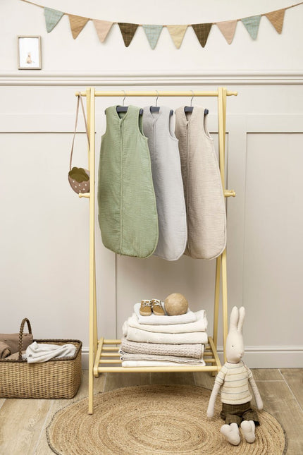 Meyco Baby Uni Winter Baby Slaapzak Pre - Washed Hydrofiel Sand - Meyco - Babywinkel - 4054703246308