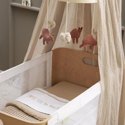 Meyco Baby Wafel Teddy Wiegdeken Sand 75x100cm - Meyco - Babywinkel - 4054703218336