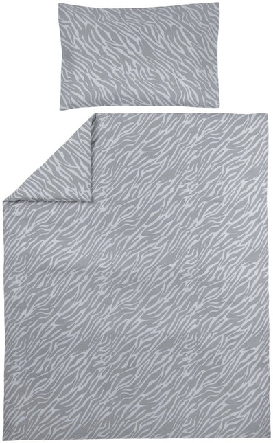 Meyco Dekbedovertrek En Kussensloop Zebra Grijs 120x150cm koop je bij Babywinkel
