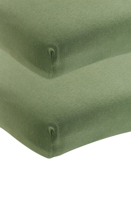 Meyco Hoeslaken 2St Olive Green 70X140X150cm - Meyco - Babywinkel - 4054703668520