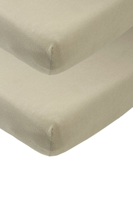 Meyco Hoeslaken Jersey 2St 60X120 Taupe - Meyco - Babywinkel - 4054703642179