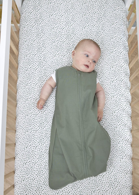 Meyco Hoeslaken Jersey Boxmatras 75X95 Cheetah Forest Green - Meyco - Babywinkel - 4054703566413