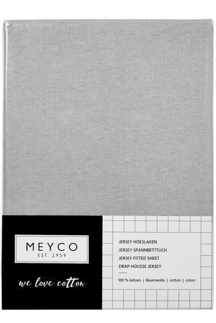Meyco Hoeslaken Jersey Lichtgrijs 70x140/150 cm - Meyco - Babywinkel - 4054703565058