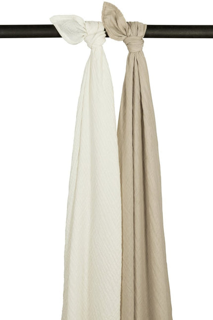 Meyco Hydrofiele Doek 2St Offwhite/Sand - Meyco - Babywinkel - 4054703488616