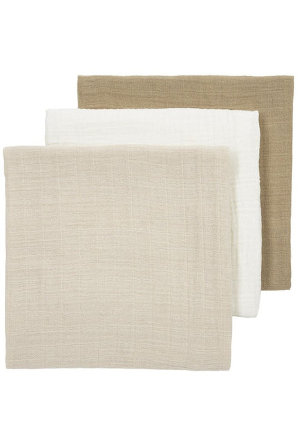 Meyco Hydrofiele Doek 3 - Pack Offwhite/Soft Sand/Taupe 70X70cm - Meyco - Babywinkel - 4054703152425