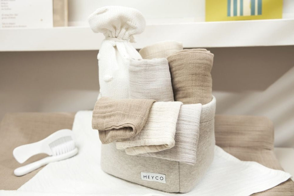 Meyco Hydrofiele Doek 3 - Pack Soft Sand/Greige/Taupe 70X70cm - Meyco - Babywinkel - 4054703152432