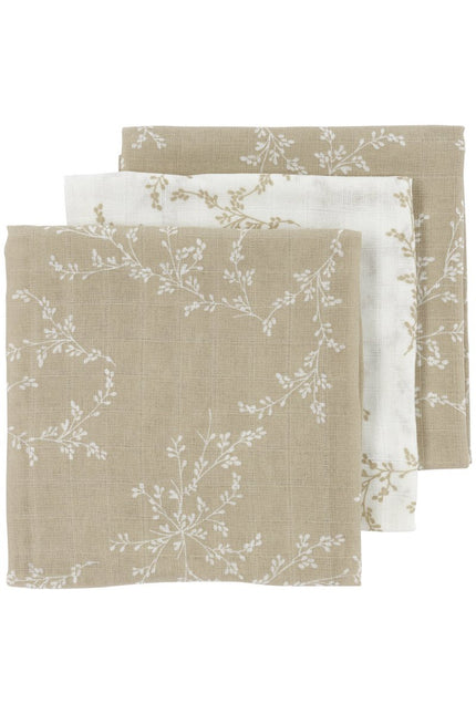 Meyco Hydrofiele Doek 3St Branches Sand - Meyco - Babywinkel - 4054703452686