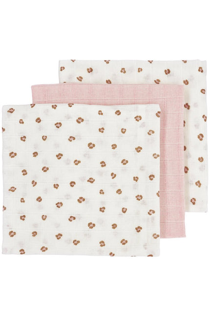 Meyco Hydrofiele Doek 3St Mini Panther Soft Pink - Meyco - Babywinkel - 4054703452549