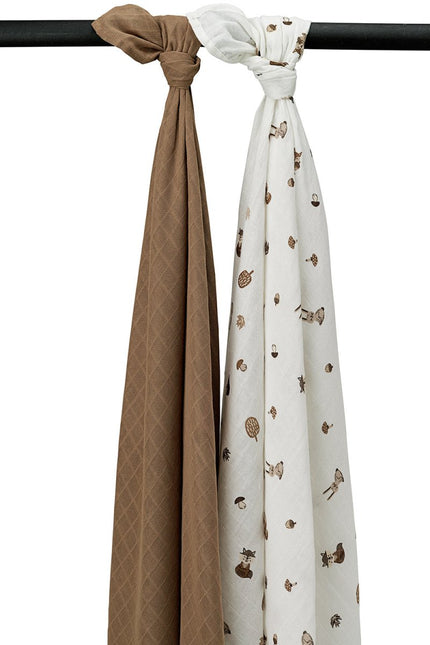 Meyco Hydrofiele Doek Animals 2 - Pack Toffee 120X120cm - Meyco - Babywinkel - 4054703152067