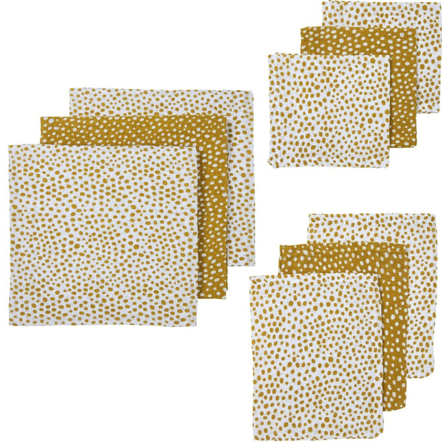 Meyco Hydrofiele Doek Cheetah Honey Gold 9st - Meyco - Babywinkel - 4054703003376
