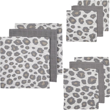 Meyco Hydrofiele Doek Set 9St Panter Neutral - Meyco - Babywinkel - 4054703003215