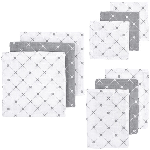 Meyco Hydrofiele DoekxMrs. Keizer Set 9St Louis Grijs - Meyco - Babywinkel - 4054703450606
