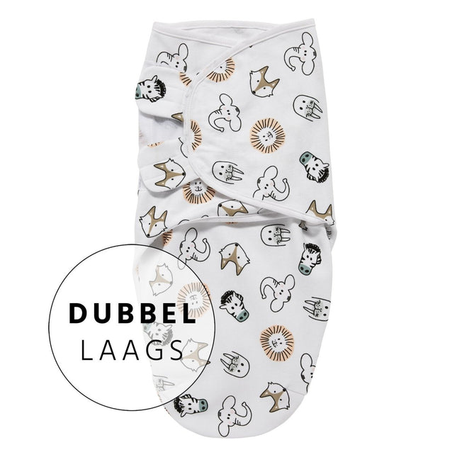 Meyco Inbakerdoek Dubbellaags Animal 0 - 3 mnd - Meyco - Babywinkel - 4054703303193