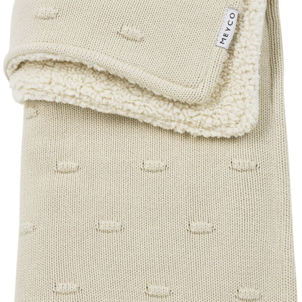 Meyco Ledikantdeken Knots Teddy Soft Sand 100X150cm - Meyco - Babywinkel - 4054703166224