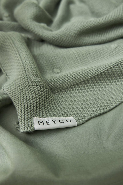 Meyco Ledikantdeken Mini Knots Forest Green - Meyco - Babywinkel - 4054703530780