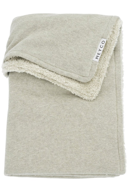 Meyco Ledikantdeken Teddy Knit Basic Sand Melange - Meyco - Babywinkel - 4054703550207