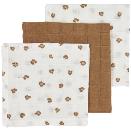 Meyco Monddoekje 3St Mini Panther Toffee - Meyco - Babywinkel - 4054703457551