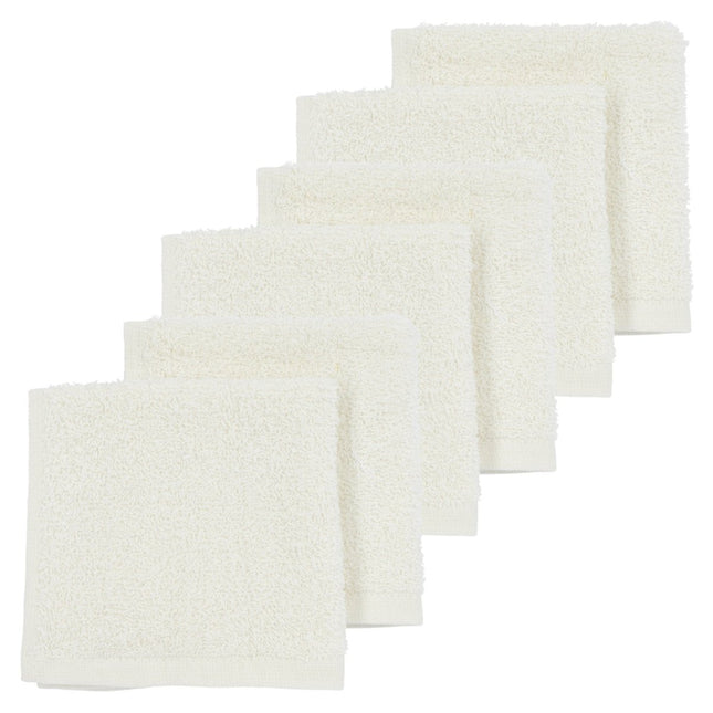 Meyco Monddoekje 6St Basic Badstof Offwhite - Meyco - Babywinkel - 4054703616316