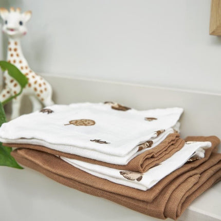 Meyco Monddoekje Animal 3 - Pack Hydrofiel Toffee 30X30cm - Meyco - Babywinkel - 4054703152029